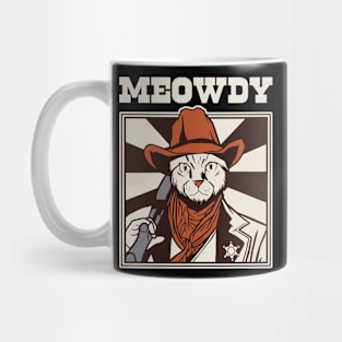 Meowdy Cat Funny Cat Gift Mug